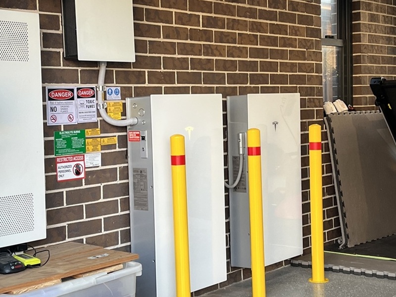Tesla Powerwall battery installation at a residential property